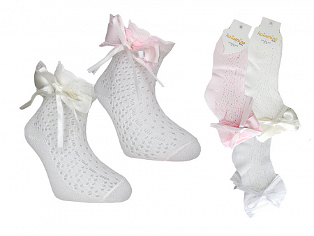 Ажурные носки с аксессуаром для девочки   KATAMINO