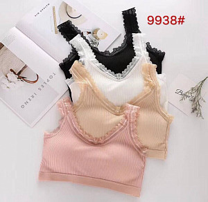 Топ трикотажный с кружевом ALINA 